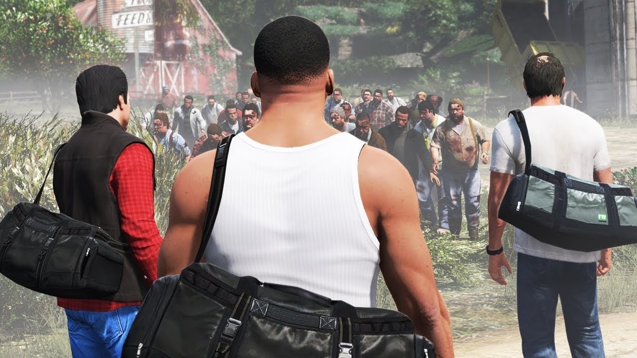 Franklin, Michael y Trevor en un APOCALIPSIS ZOMBIE en GTA 5