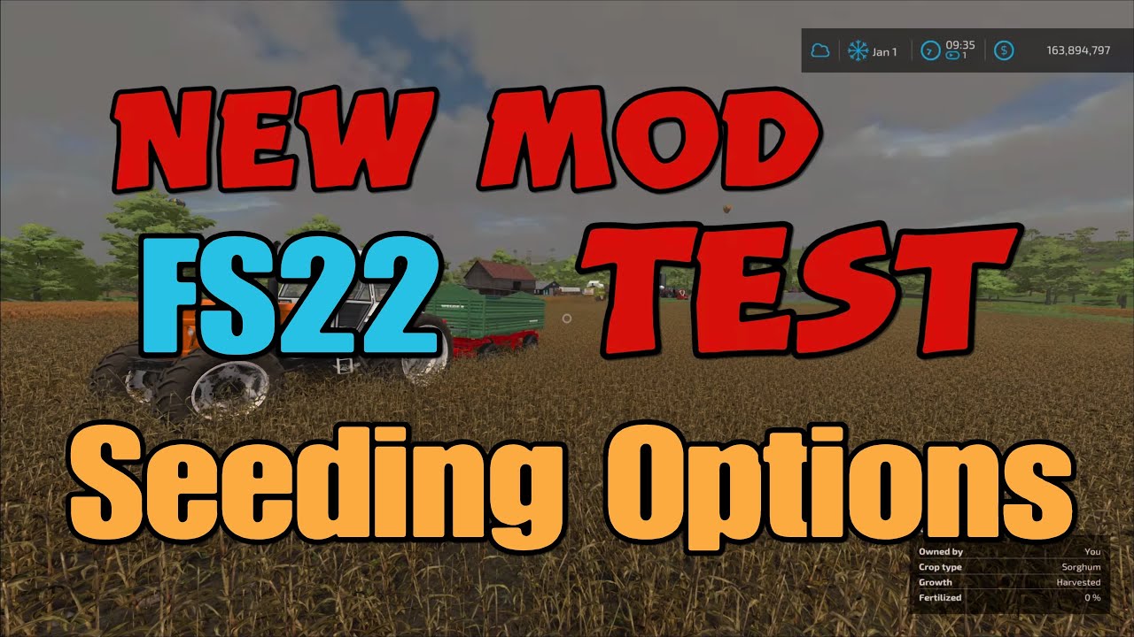 FS22 New Mod ,   Seeding Options  Tutorial for  Dec 9