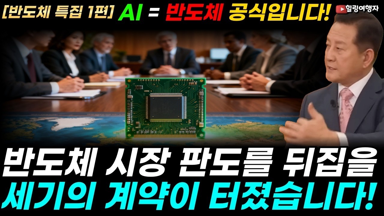 반도체 특집 1편 AI = 반도체 이제는 공식  반도체 시장 판도를 뒤집을 세기의 계약이 오늘 증시에서 터졌습니다!