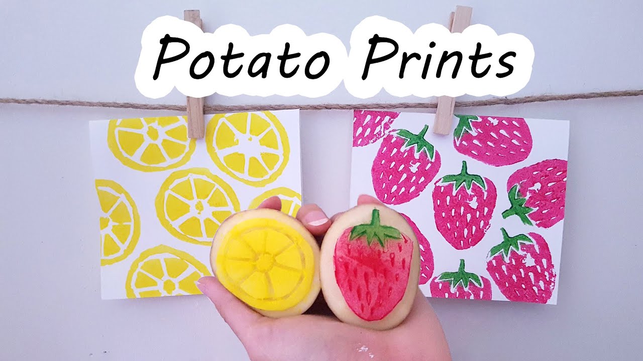 Printmaking - Potato Prints - Easy Art Project