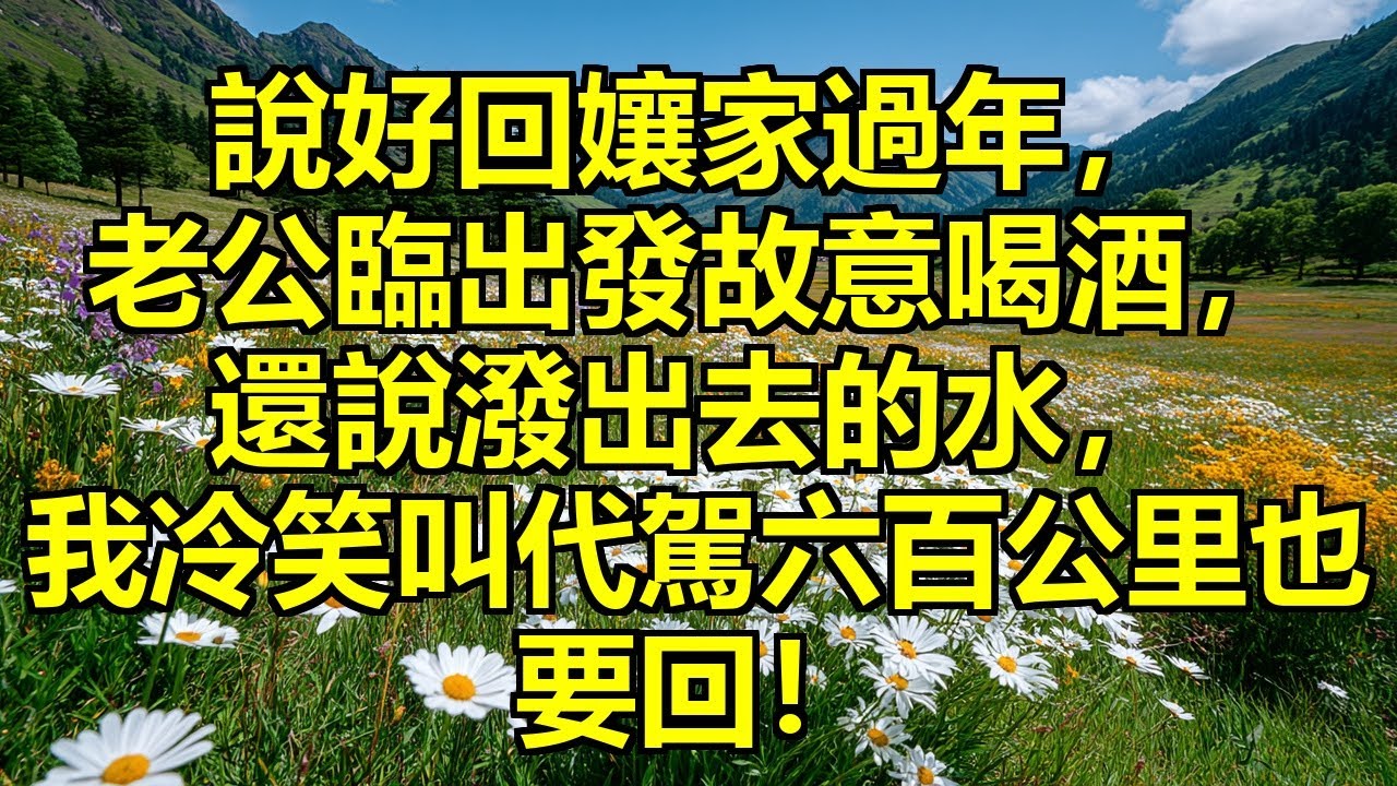 結婚四年說好今年回孃家，老公臨出發前當著我的面喝酒，攤手說開不了車，還說嫁出去的女兒潑出去的水，我冷笑一聲，直接叫代駕！ #故意喝酒 #遠嫁妥協 #強行回家