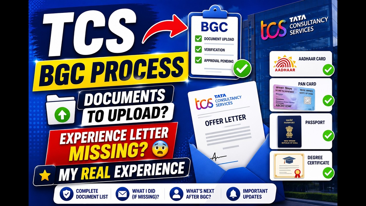 🔥 TCS BGC Process: Experience Letter Missing? Don't Panic! | Documents Required & My Experience