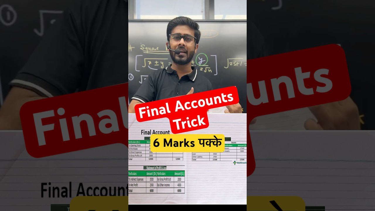 Nios Class 12th Accounts Final Accounts Trick with time managment | 6 Marks honge पक्के #commerce