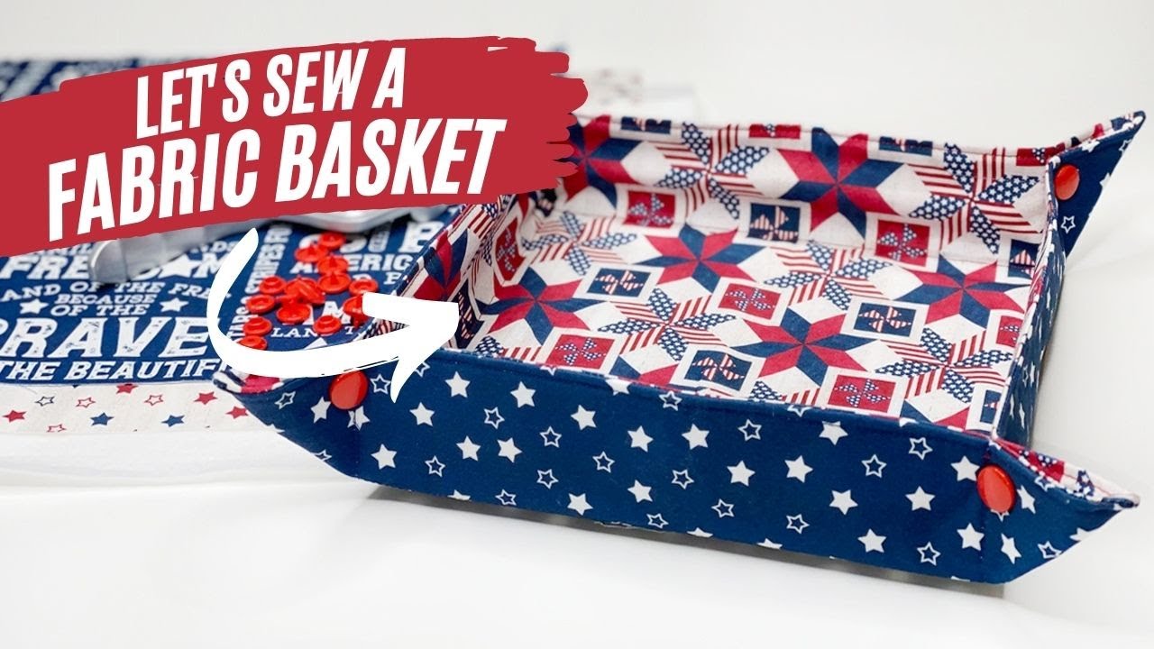 🧵 DIY Fabric Basket with Snaps  | Sewing Tutorial for Beginners | Things to Sew and Sell
