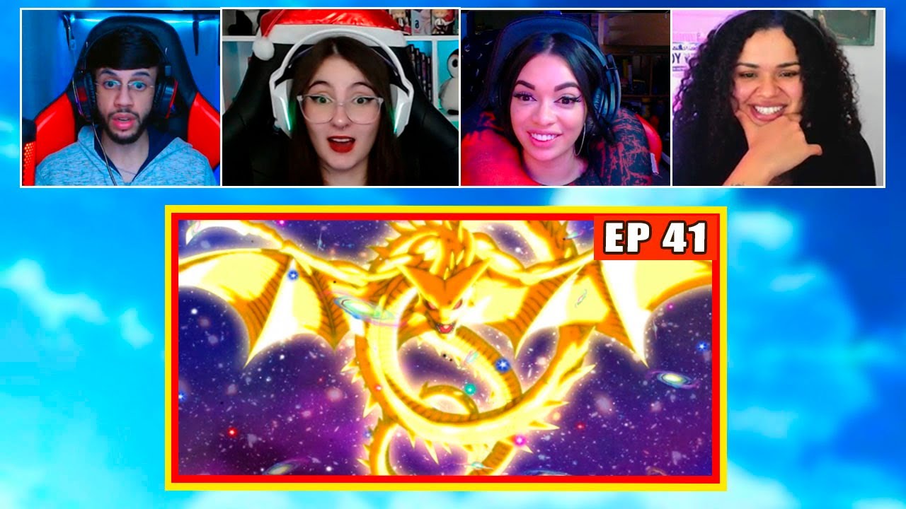 Super Shenlong Aparece pela Primeira Vez | 4 Pessoas Reagindo | Dragon Ball SUPER - EP 41
