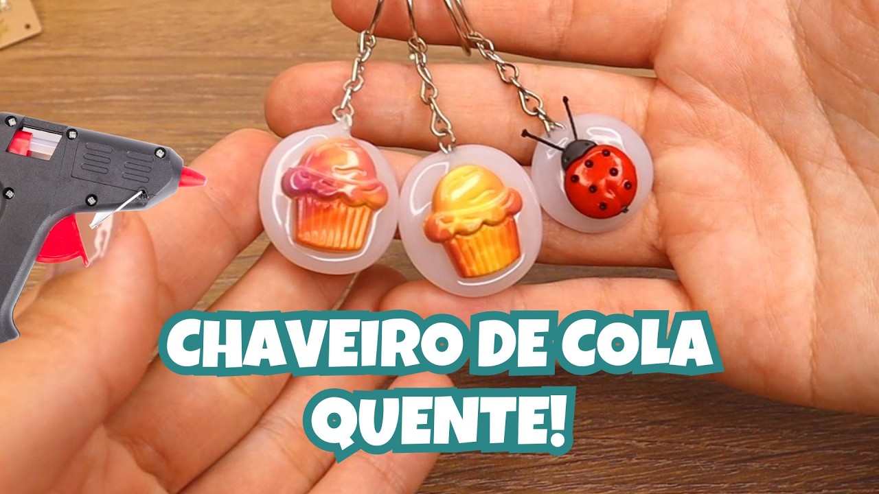 CHAVEIRO DE COLA QUENTE PASSO A PASSO