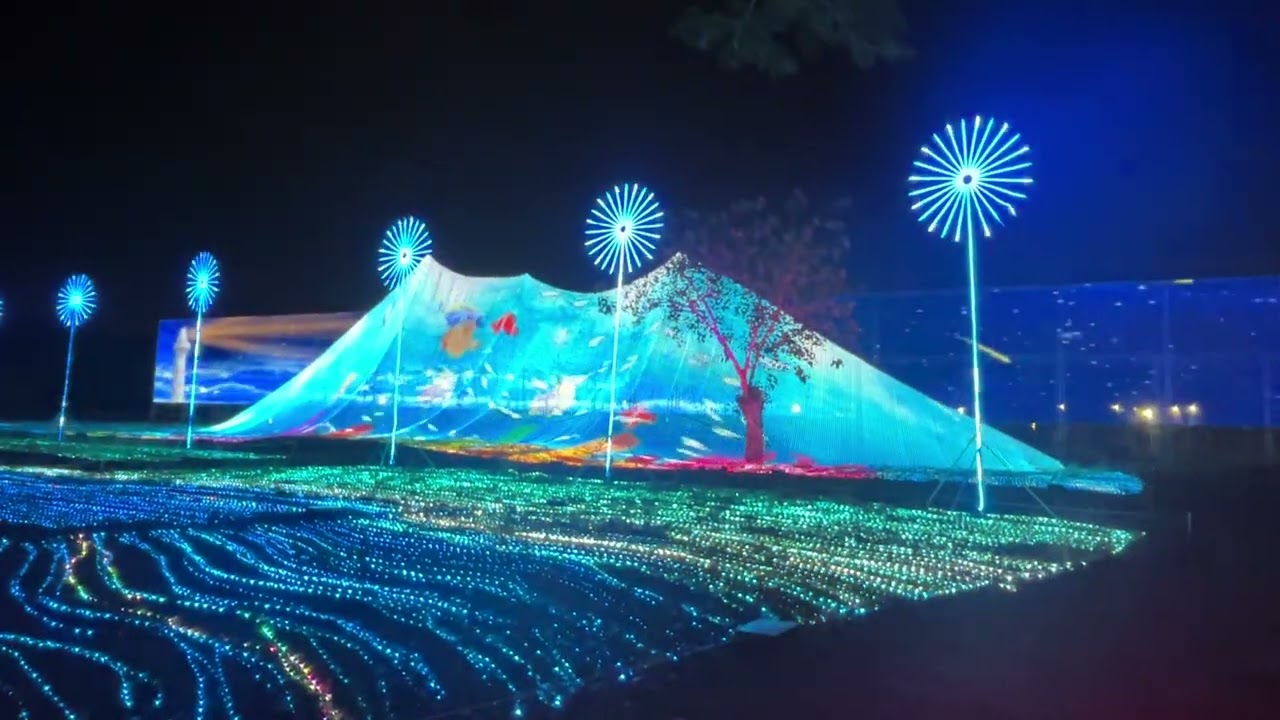 2026縣民公園燈會的「大武山」燈光秀