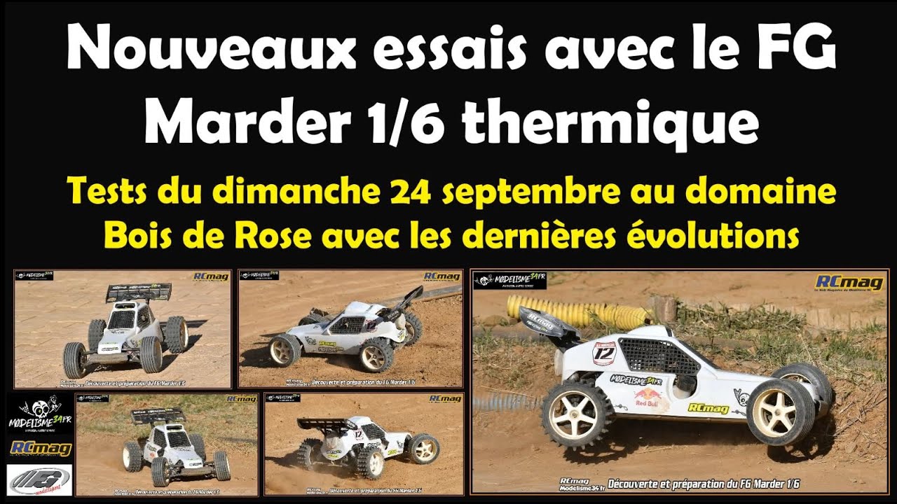 Buggy RC FG Marder 1/6 thermique - Nouveaux essais pour tester les dernières évolutions technique