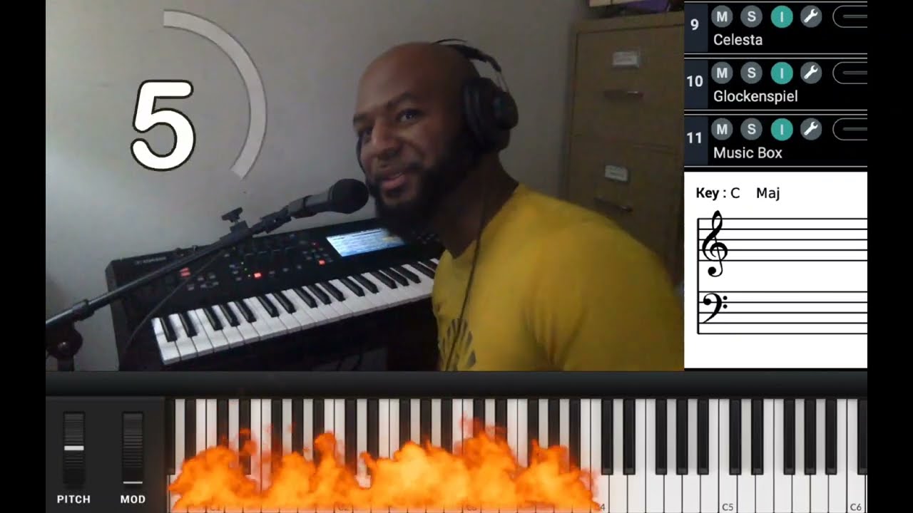 Men 3 Not' ou Ka Mete Nan Mitan Kod Yo - Kompa sou Keyboard Lesson (Passing Note Technique)