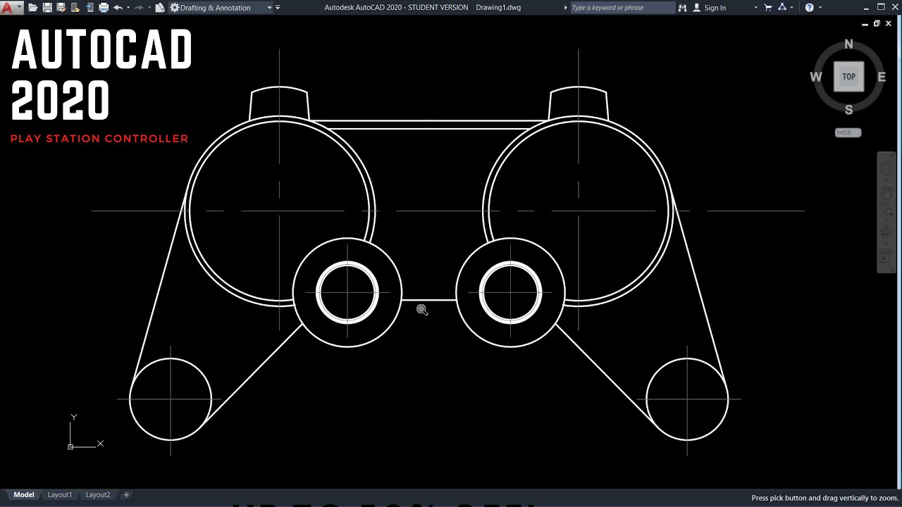 Autocad 2D Çizim Örnekleri | Autocad 2D Practice Drawing | Ejemplos de dibujo de Autocad