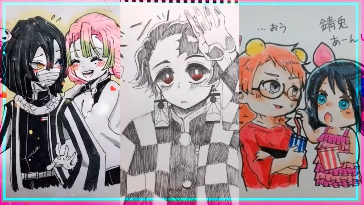 【ティックトック絵】 鬼滅の刃 Damon slayer 【イラストまとめ】  Tik Tok Painting/Drawing #15