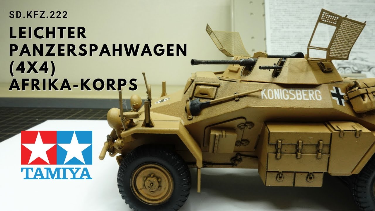 1/35 Tamiya - Sd.Kfz.222 Leichter Panzerspahwagen (4x4) Afrika-Korps - AIRBRUSH Painting