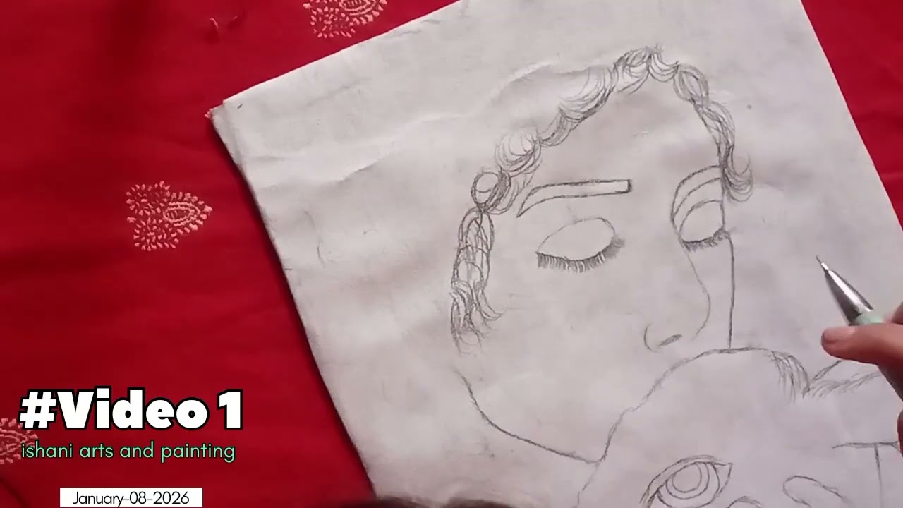 Krishna ji ki beautiful Painting 🙏#without colours #ishani arts and painting #like share subscribe 
