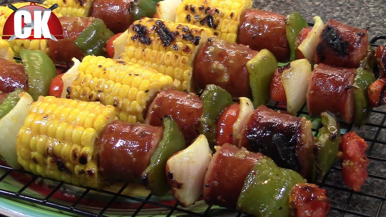 How To Make Corn And Kielbasa Kabobs!