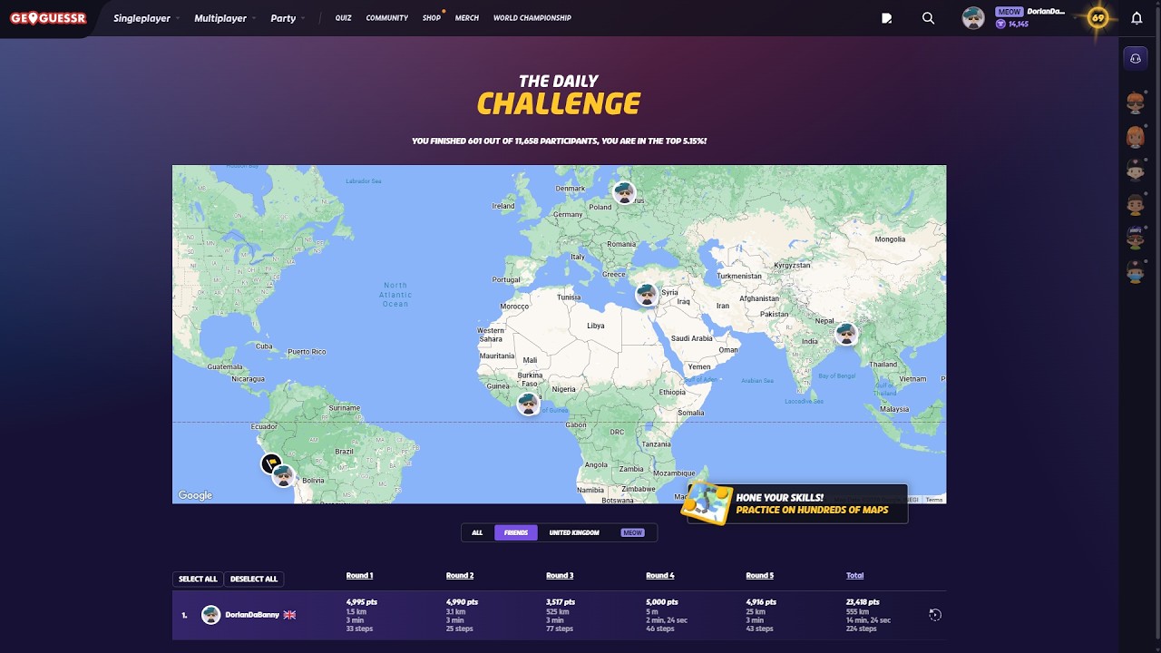 geoguessr daily challenge #155 (22/2/2026)