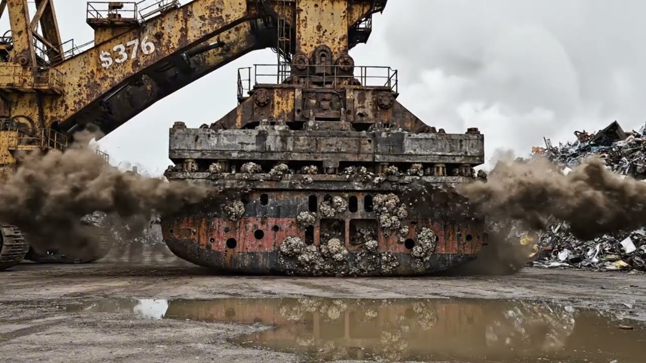 Magnet Arm in Action – Raw Scrap Yard Power (No Edits, Real Sound)