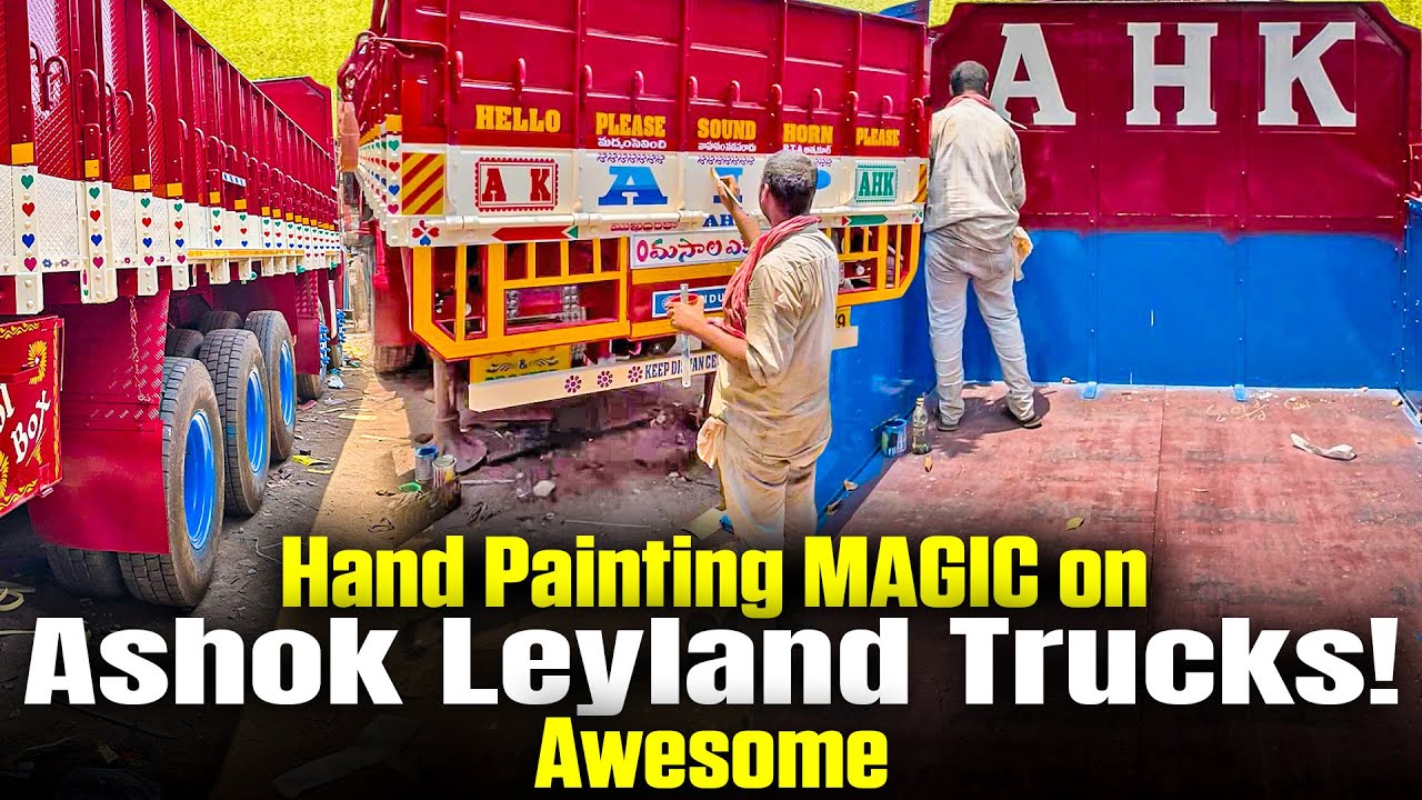 WATCH Artist Turns Truck into MASTERPIECE with Hand Painting! #trending #viralvideo #painting #truck