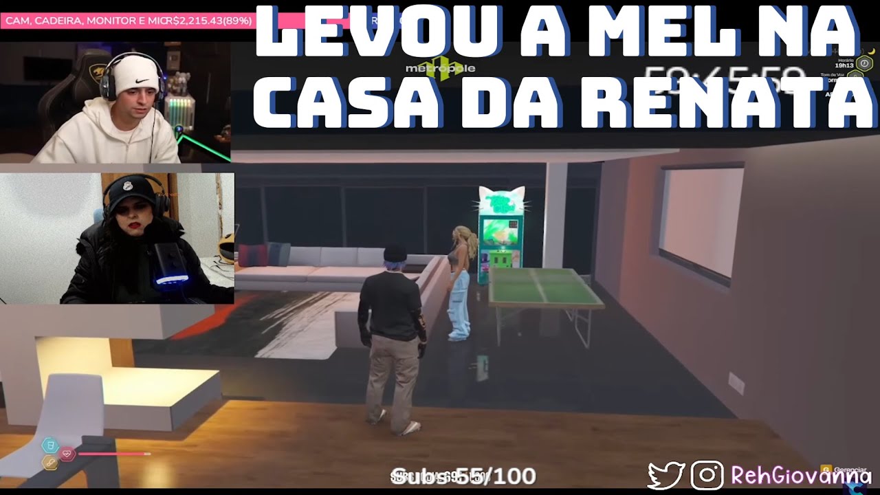 RENATA REAGINDO O CONNOR LEVANDO A MEL NA CASA DELA!!!GTARP