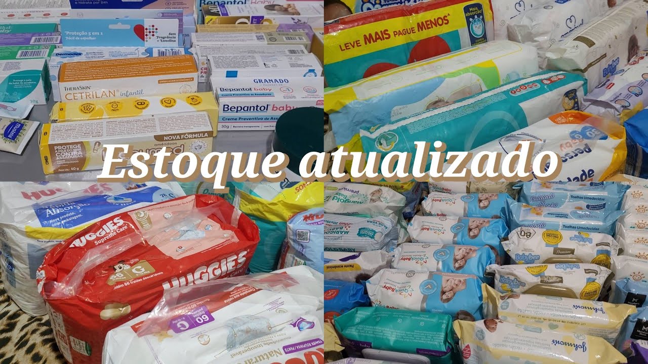 Estoque atualizado | Fraldas, lenços umedecidos e higiene 