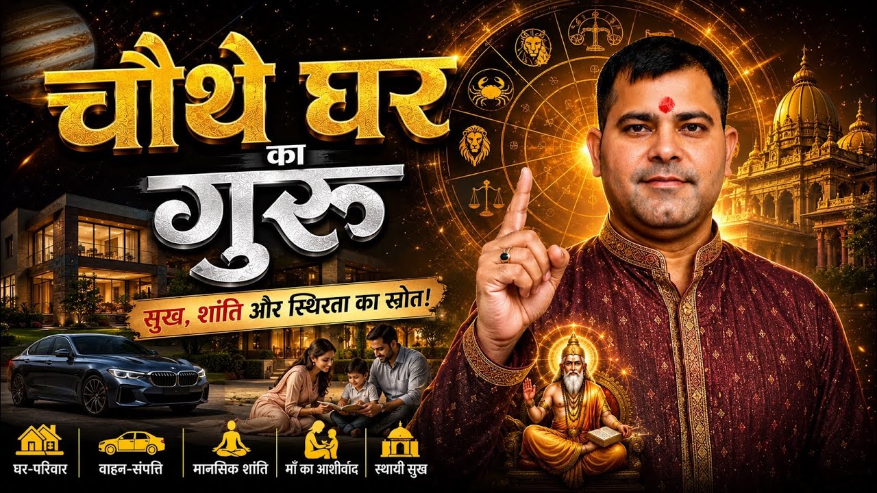 Jupiter In 4th House | Guru In 4th House In Hindi | Jupiter In fourth House