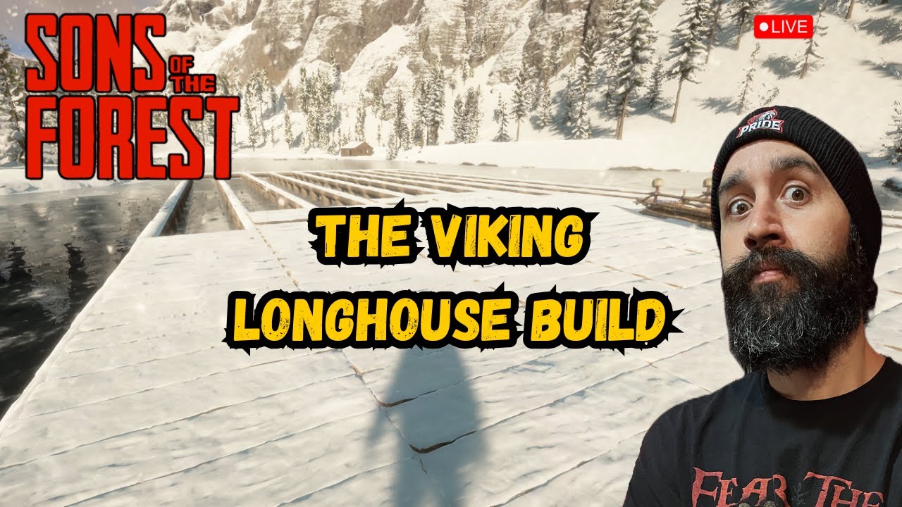 🔴 Building a Massive Viking Longhouse in the Snow | Sons of the Forest Part 23