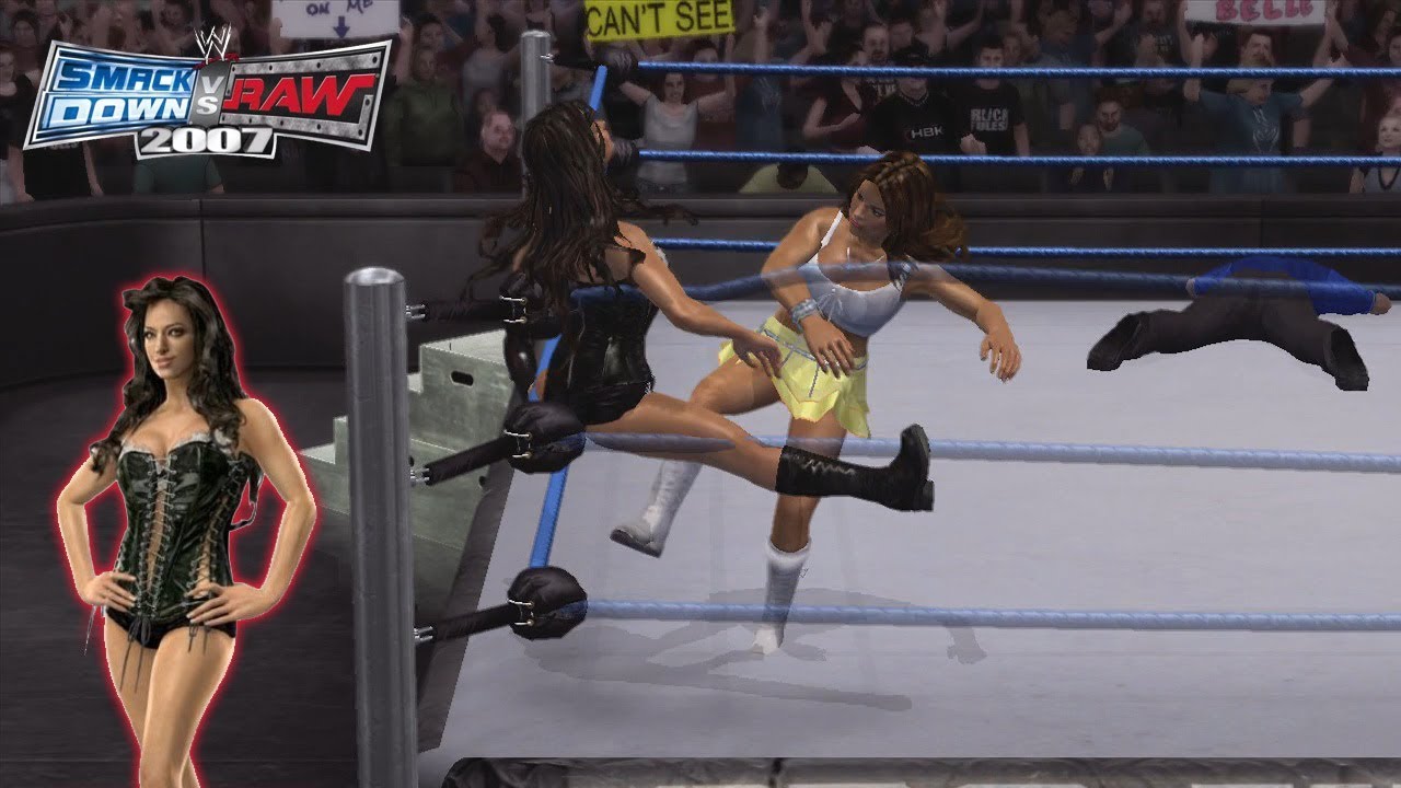 Smackdown vs Raw 2007 | All Divas Low Blow To Candice Michelle #2