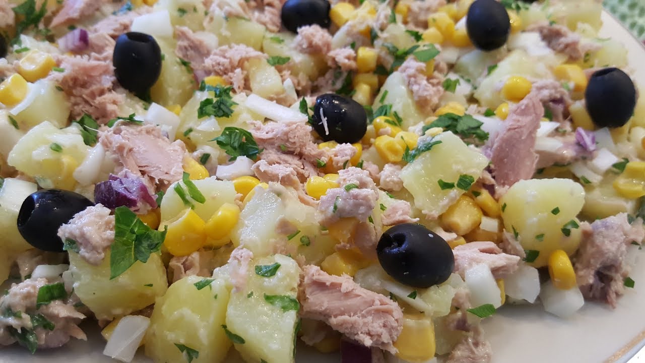 سلطة صيفية البطاطا بالتونة salade pomme de terre thon