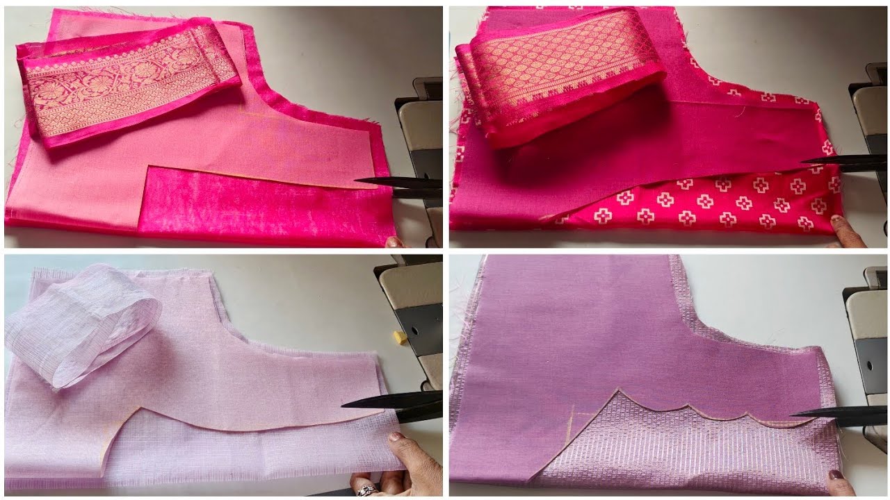 4_blouse design cutting and stitching in 2x speed. Back neck design. Blouse designs 