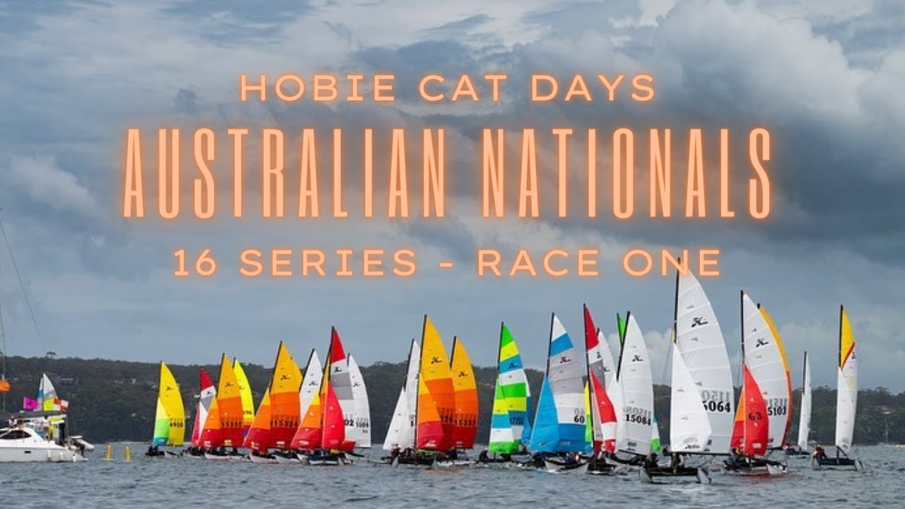 The 50th Hobie 16 Australian National Championships ( Race 1 GoPro  Headcam ) - HOBIE CAT DAYS