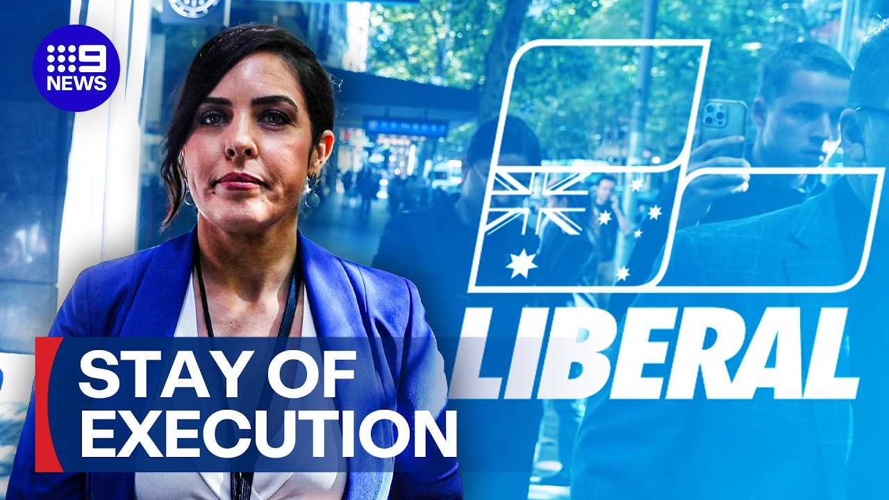 Moira Deeming's move to sue the Liberal president delays meeting on her future | 9 News Australia