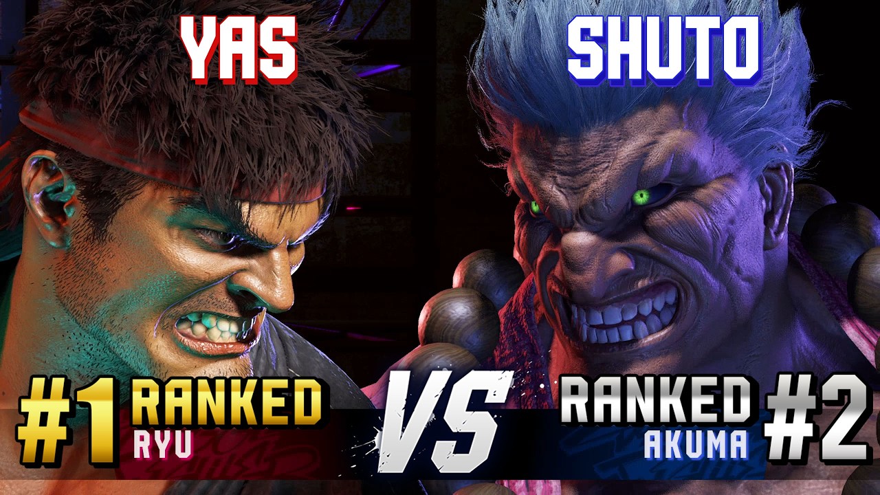 SF6 ▰ YAS (#1 Ranked Ryu) vs SHUTO (#2 Ranked Akuma) ▰ High Level Gameplay