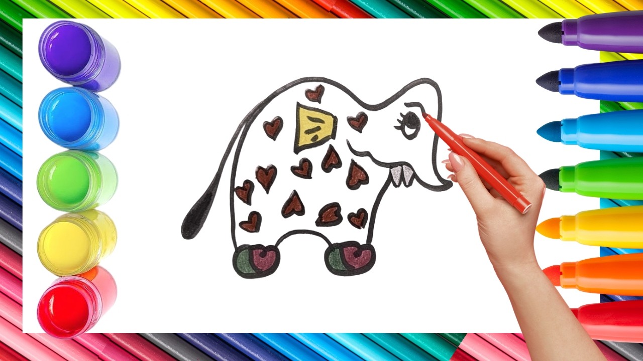 How To Draw cute Lirili Larila Drawing, Painting & Coloring For Kids and Toddlers_🌈🎨 🐋