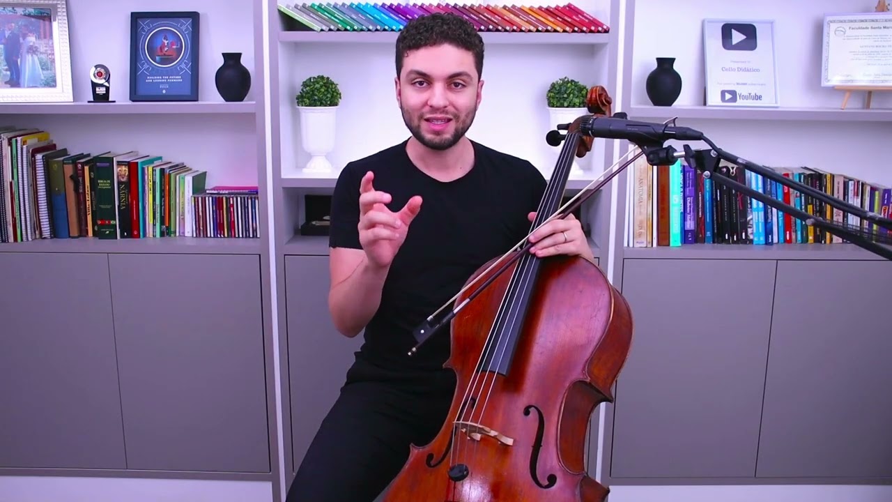 Aula de violoncelo avançada: Arioso de Bach e Escalas de 2 dedos em uma corda