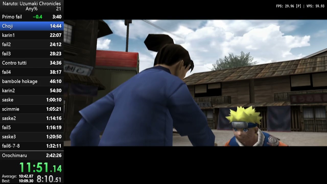 Naruto: Uzumaki Chronicles any% speedrun in 