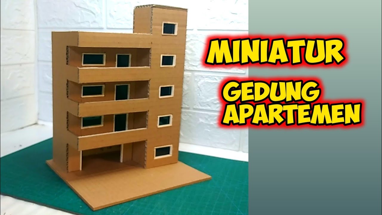 CARA MUDAH MEMBUAT MINIATUR GEDUNG APARTEMEN DARI KARDUS BEKAS