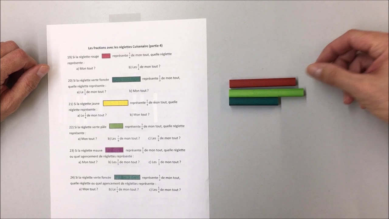 Activités réglettes Cuisenaire partie 4