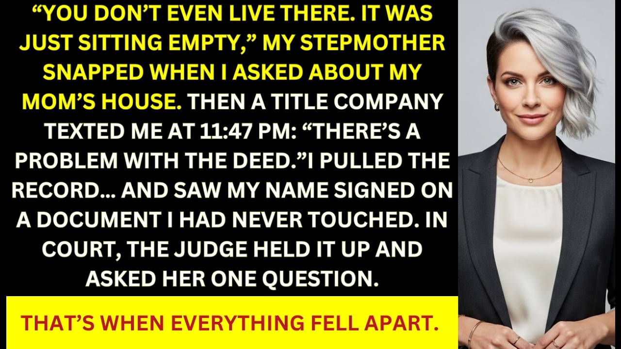 My Stepmother Sold My Late Mom’s Property Without Telling Me — Then the Title Company Found a Prob..