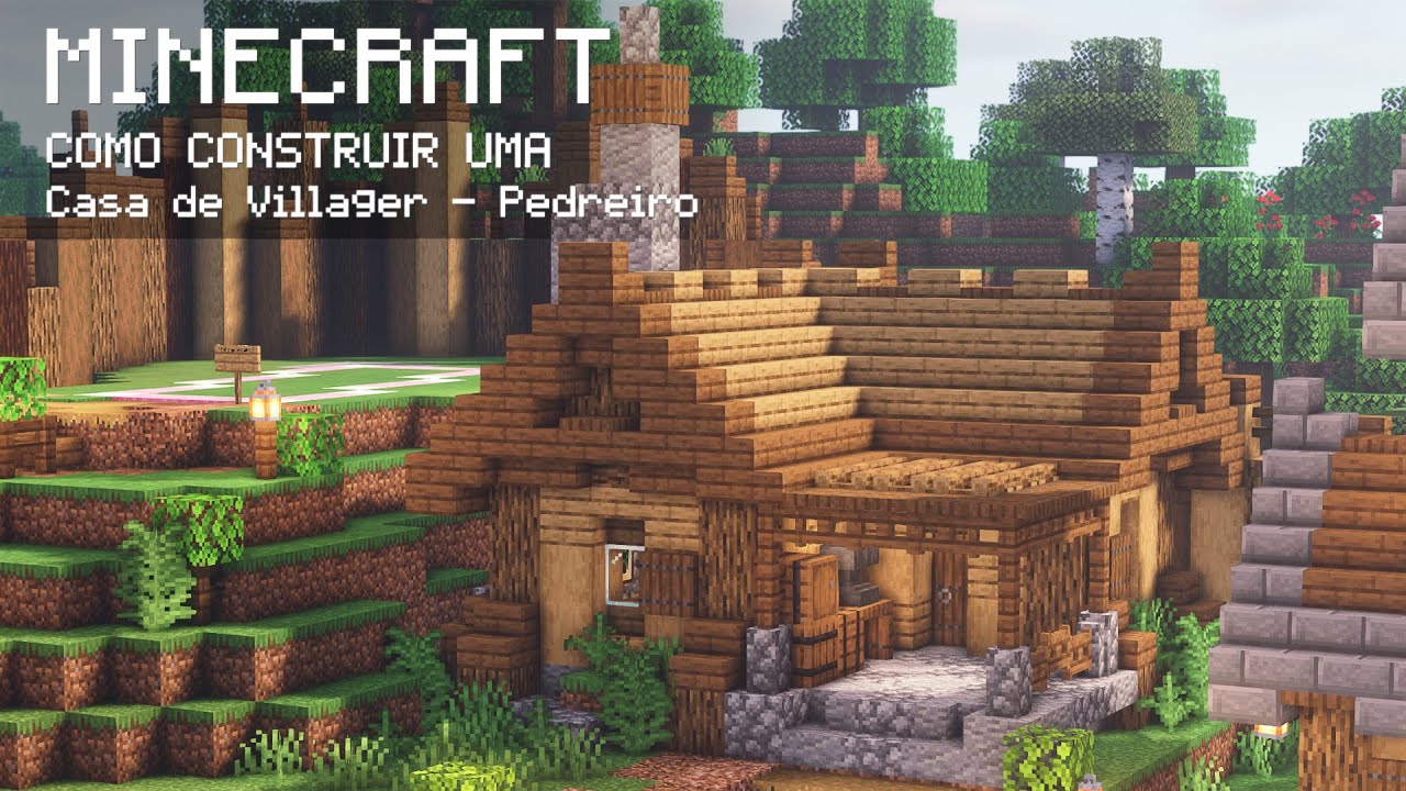 Minecraft | Como Fazer Uma Vila Medieval | Casa do Pedreiro