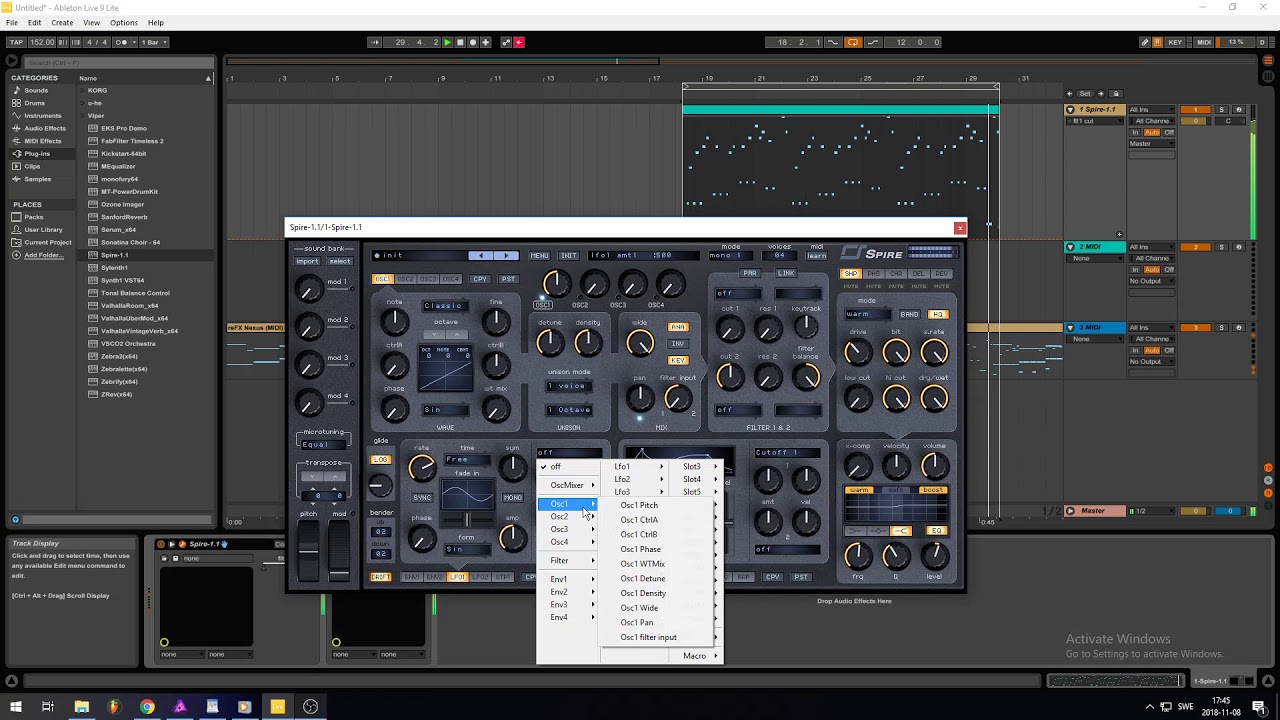 Euphoric Hardstyle Lead using Spire in Ableton Live 9