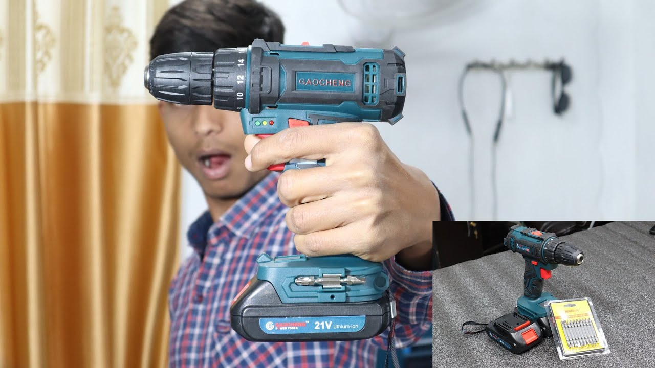 UNBOXING & REVIEW of GAOCHENG GC-CL21V 21Wh 21V Brushless Cordless Drill