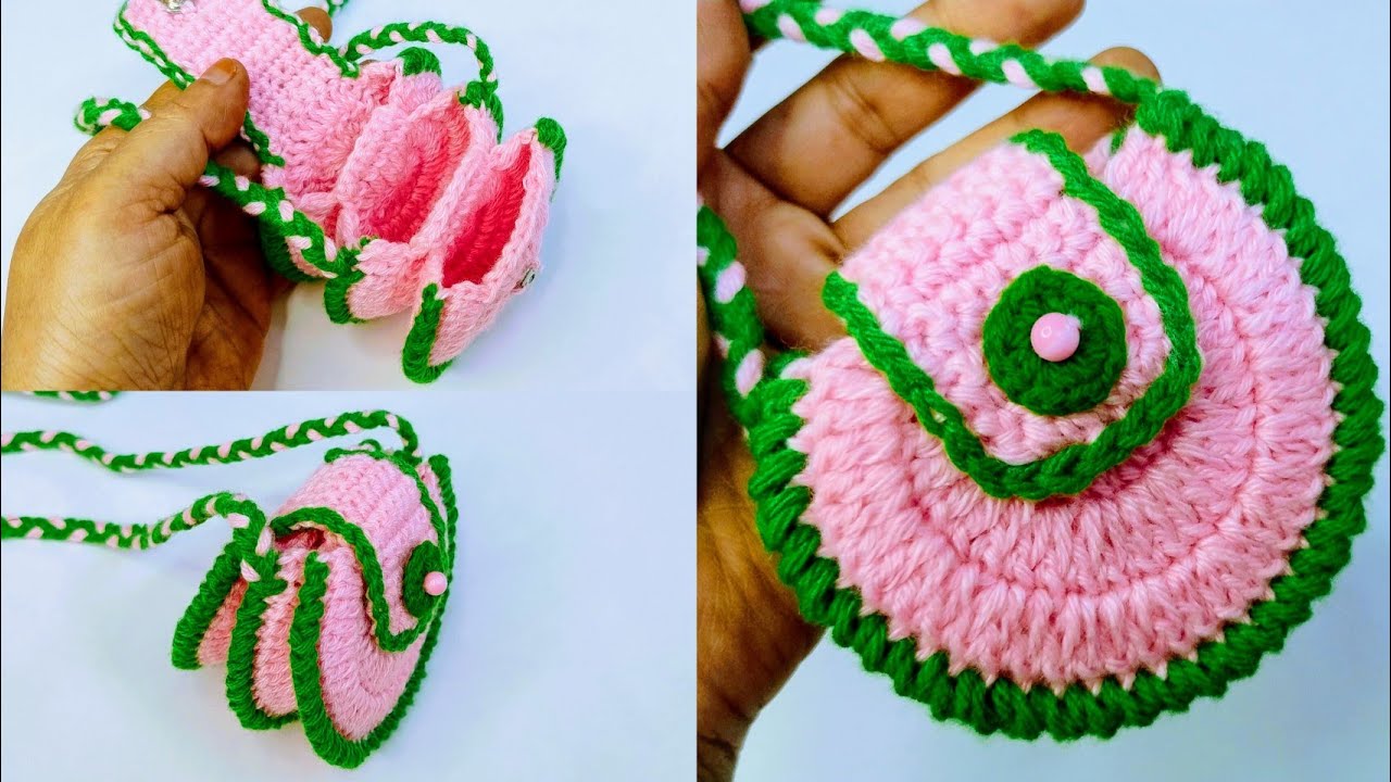 Make A Coin Purse Very Intresting Tricks// How To Crochet Mini Purse 