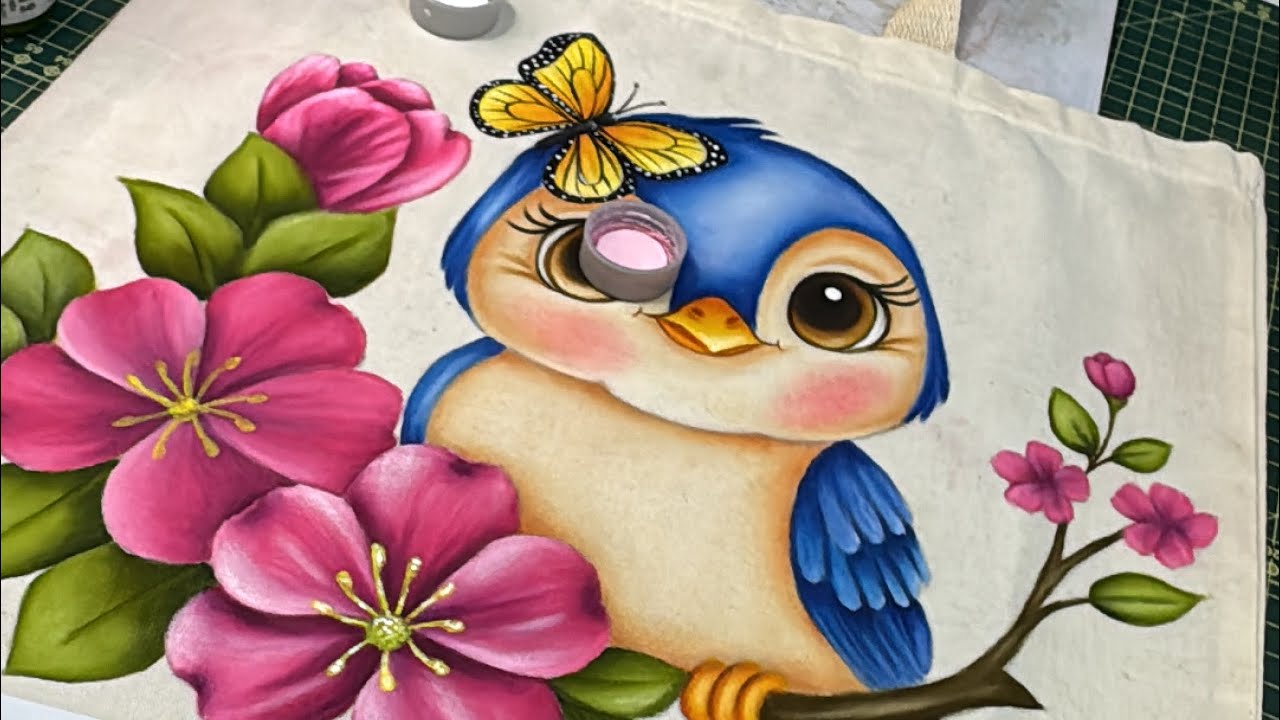 Pintando PERIQUITA FLORIDA- parte 3 - linda e fácil 