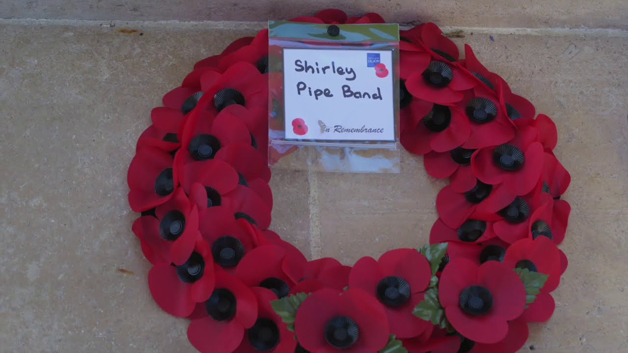 Remembrance with Shirley Pipe Band