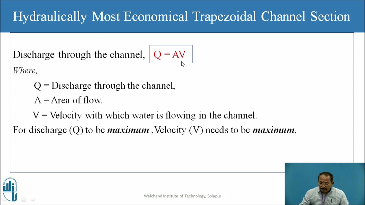 Hydraulic Most Economical Trapezoidal Channel Section