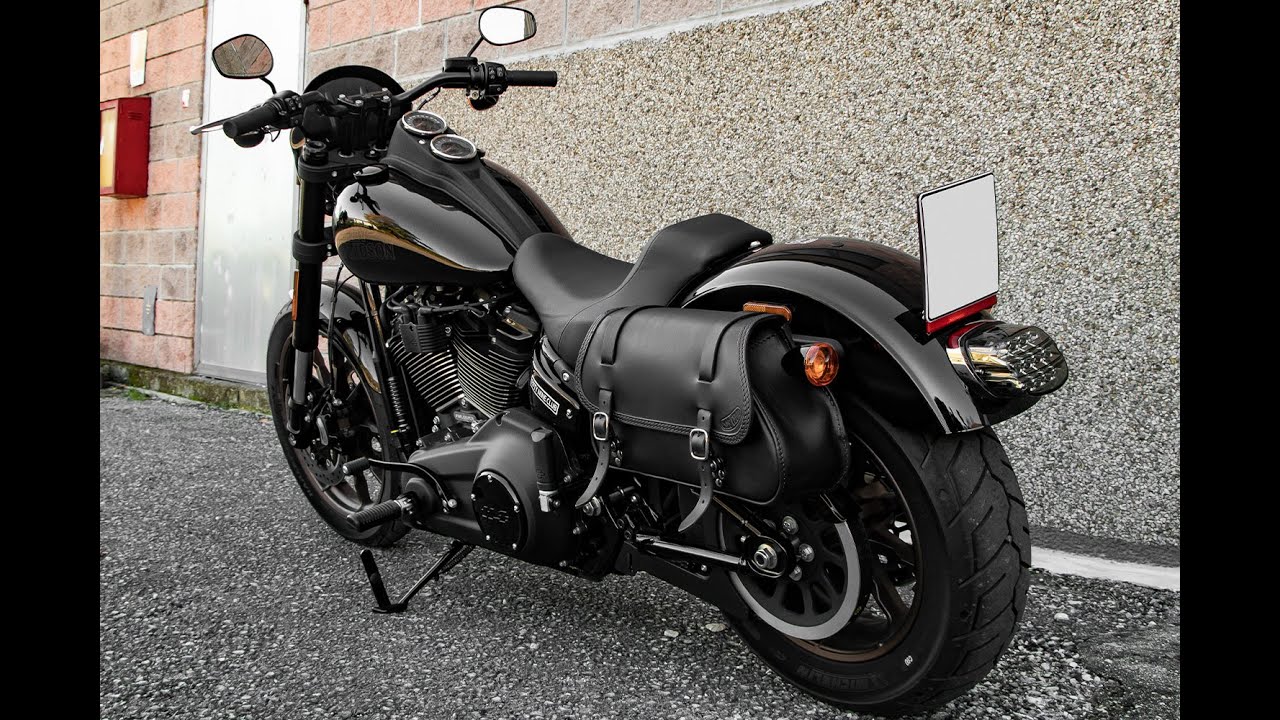 Detachable leather saddlebag installation on 2018/2024 SOFTAIL&reg; FAT BOB&reg;