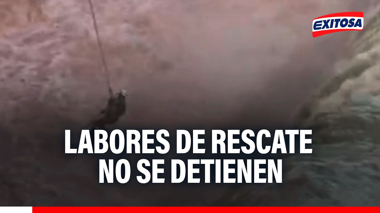 🔴🔵 PNP reanudó la búsqueda de efectivo Patrick Ospina pese al gran caudal del río Rímac