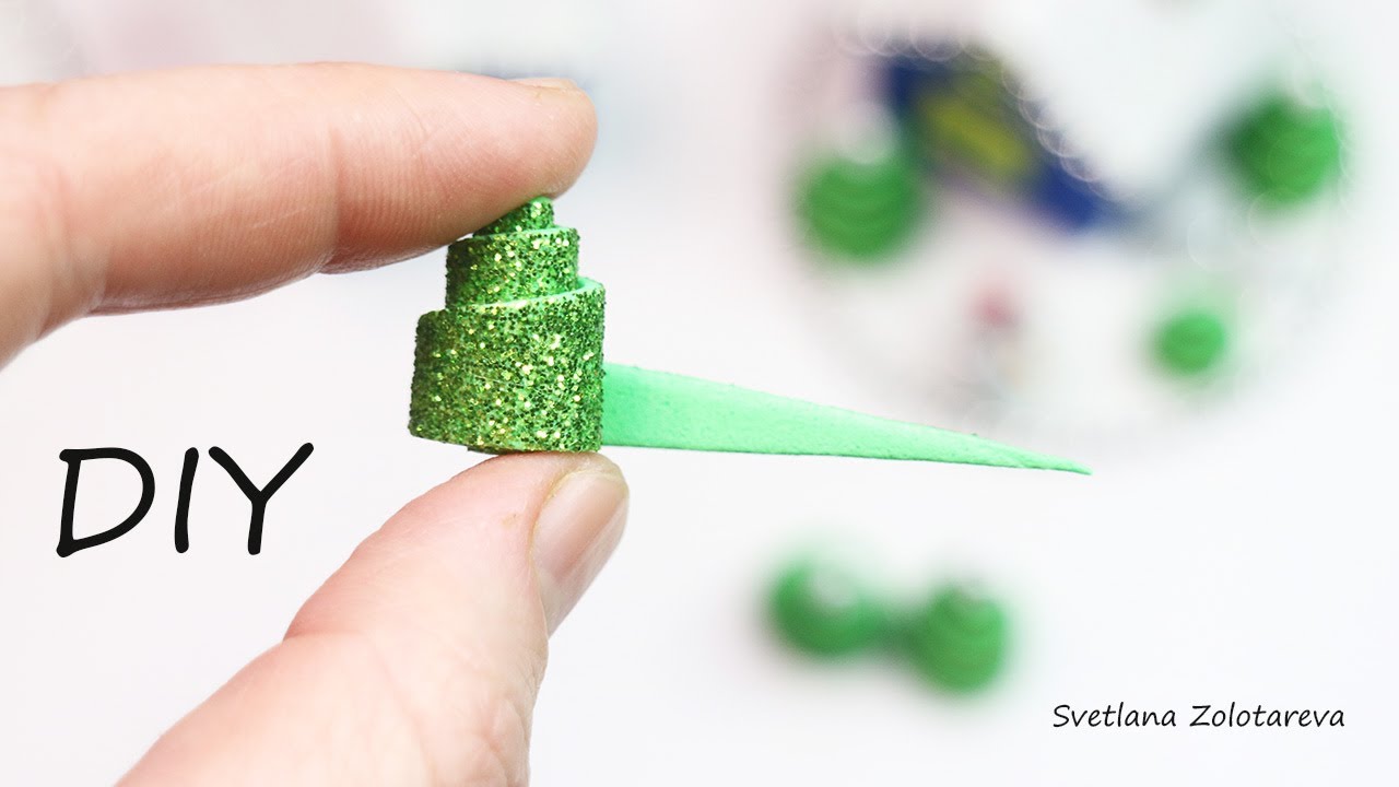 МИНИАТЮРА 🏠🎄❄ Поделка Из Глиттерного Фоамирана 🎄 Зимний Домик 🎄 Новый год 🎄 Рождество