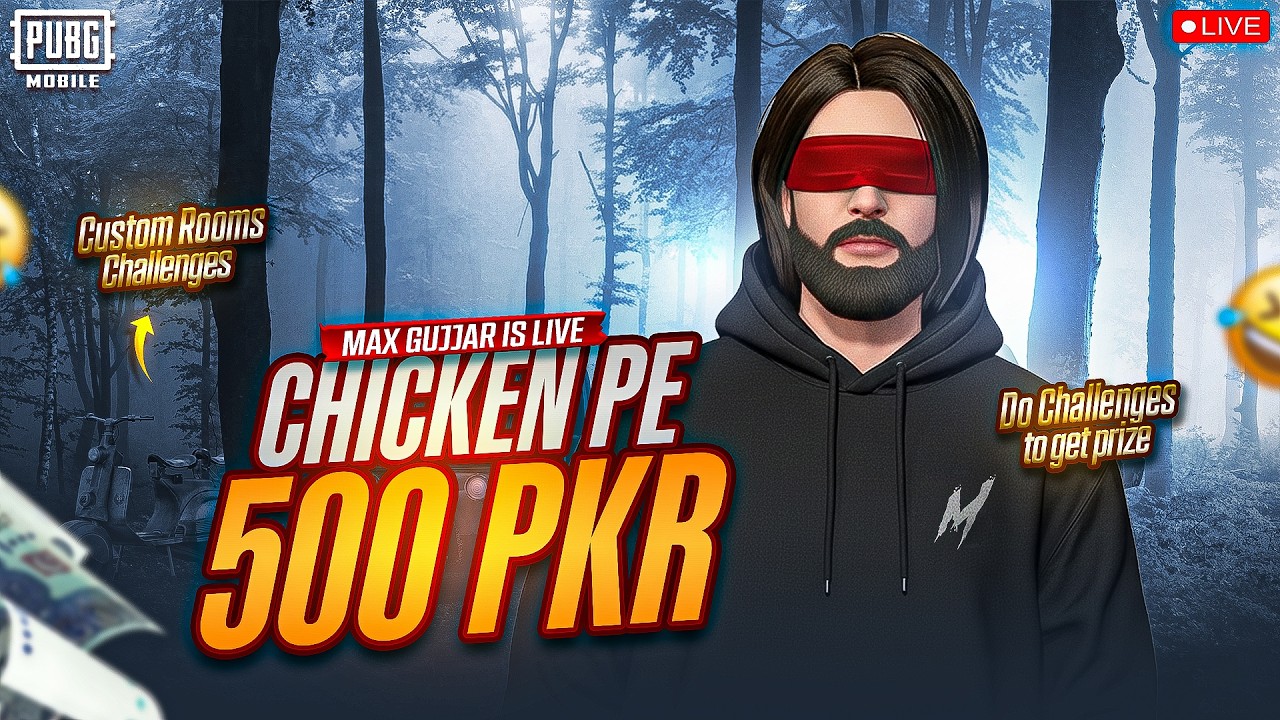 PUBG MOBILE LIVE CUSTOM ROOMS CHALLENGES & UC GIVEAWAYS #maxgujjaryt #pubgmobile #live