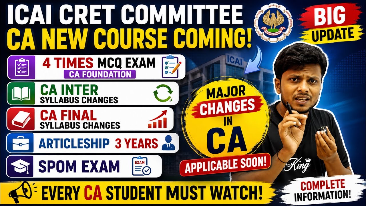 🔥 BIG Changes Coming in CA Course! Every CA Student Must Watch