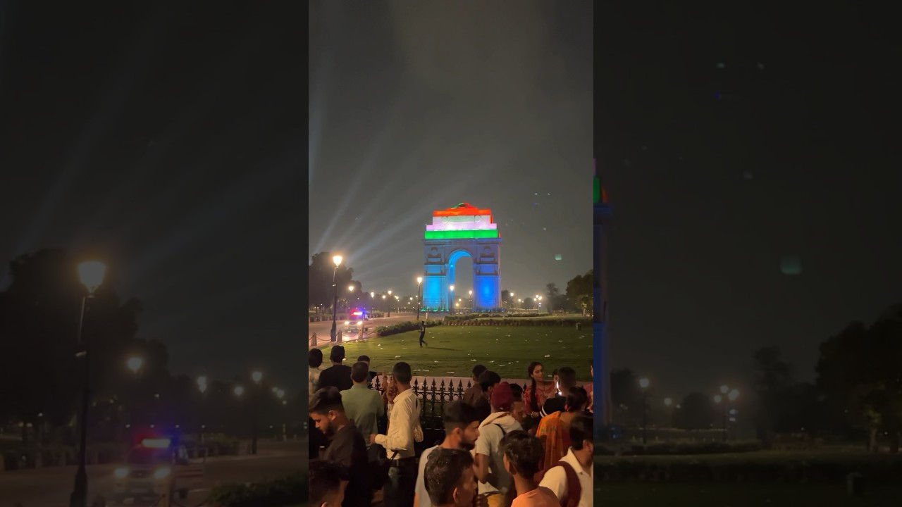 15 August 2024 India Gate || India Gate Night Video ||#india #love #video #videos #delhi #night #om